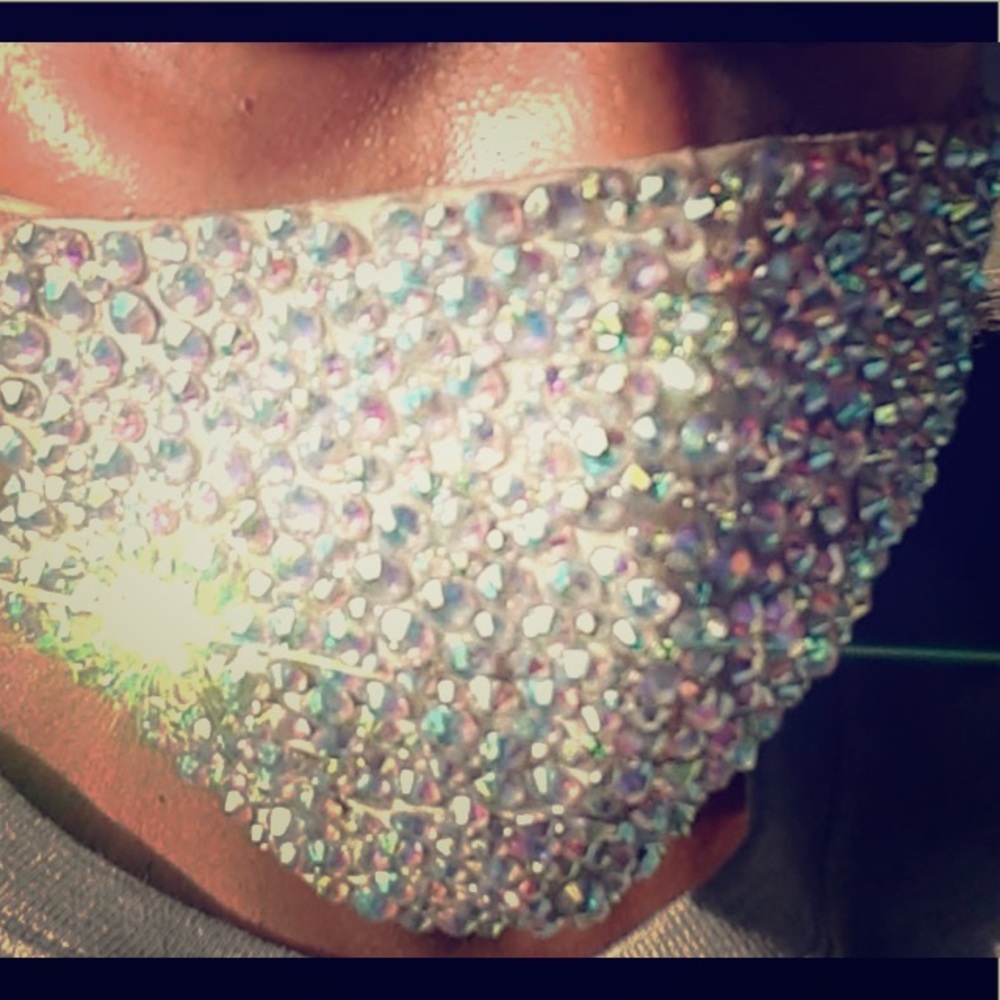Handmade Rhinestone Face masks